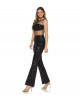 Jumpsuit in Schwarz mit Tülleinsatz