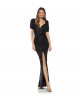 Paillettenkleid in Schwarz mit Herzausschnitt