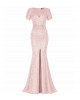 Paillettenkleid in Rosa mit Herzausschnitt