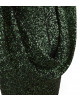 Paillettenkleid in Dunkelgruen mit Cape