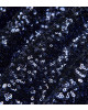 Paillettenkleid in Blau mit Raffung