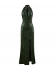 Neckholderdress mit Cut-Out in Gruen