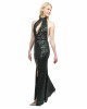 Neckholderdress mit Cut-Out in Gruen