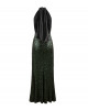 Neckholderdress mit Cut-Out in Gruen