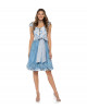 Dirndl mit Spitzenrücken in Hellblau