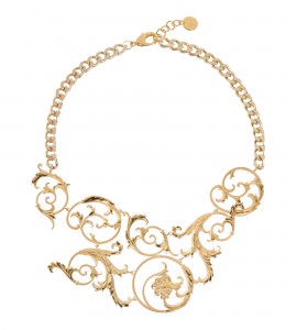 Glieder-Collier mit großem Schnörkel-Dekor