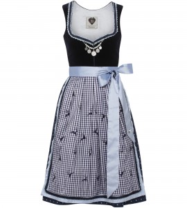 Dirndl Scarlett mit Hirschschürze in Dunkelblau