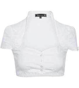 Stehkragen-Bluse Ramona in Weiss 