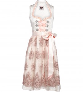 Hochzeitsdirndl Kristina in Weiss/Rosé