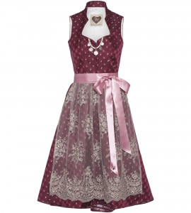 Seidendirndl Annabell in Pink mit Ornamenten