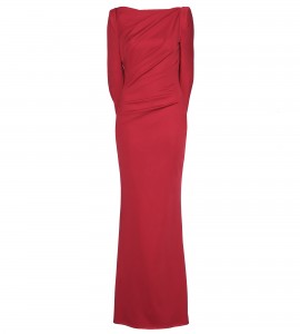 Abendkleid aus Jersey in Rot