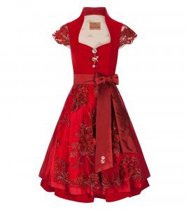 Dirndl aus rotem Samt