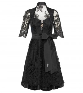 Dirndl mit Spitzenoberteil in Schwarz
