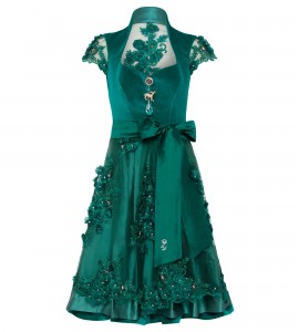 Smaragdgrünes Dirndl mit transparentem Rücken