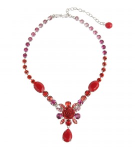 Statementkette mit roter Rose