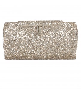 Glitzer-Clutch in Antik-Gold