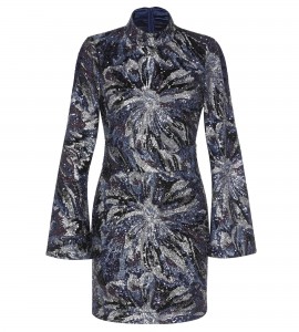 Minikleid mit Cut-Out in Blau-Schwarz