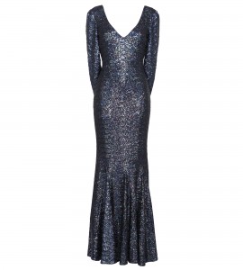 Abendkleid mit Cape in Nachtblau