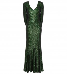 Kleid mit Cape in Grün