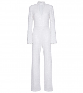 Jumpsuit mit Cut-Out in Weiss