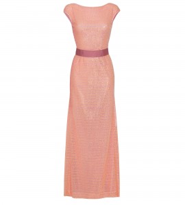 Paillettenkleid in Pink-Gelb