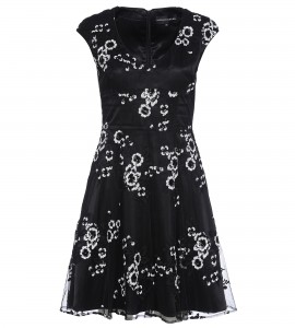 Cocktailkleid mit Blumenbestickung
