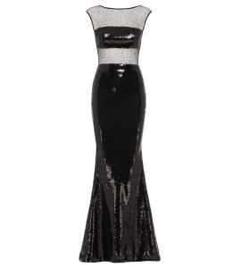 Abendkleid mit edlen Tülleinsätzen