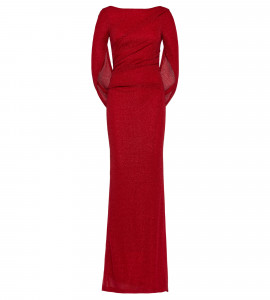 Abendkleid aus Lurex in Rot