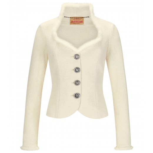 Lodenjacke in Cremé