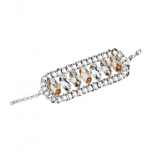 Armband mit Swarovski Kristallen in Silber