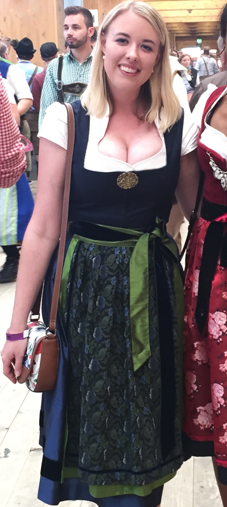 Dirndl Lena in Blau/Grün